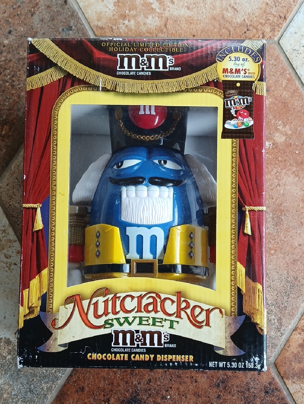 M&M'S Blue and Yellow Nutcracker Chocolate Candy Dispenser